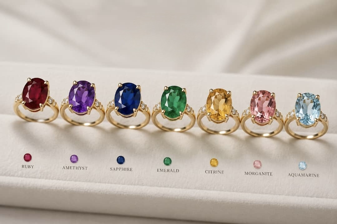Precious gemstones collection